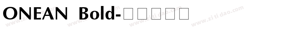 ONEAN Bold字体转换